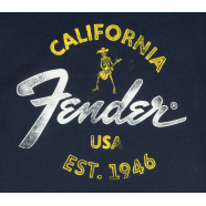 Fender® Original Telecaster® Men\'s Tee, Navy/Blonde, Large