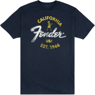 Fender® Original Telecaster® Men\'s Tee, Navy/Blonde, Large