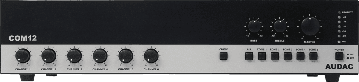 Audac - COM12MK2 Mélangeurs Amplifiés - 6 IN - 120W / 100V