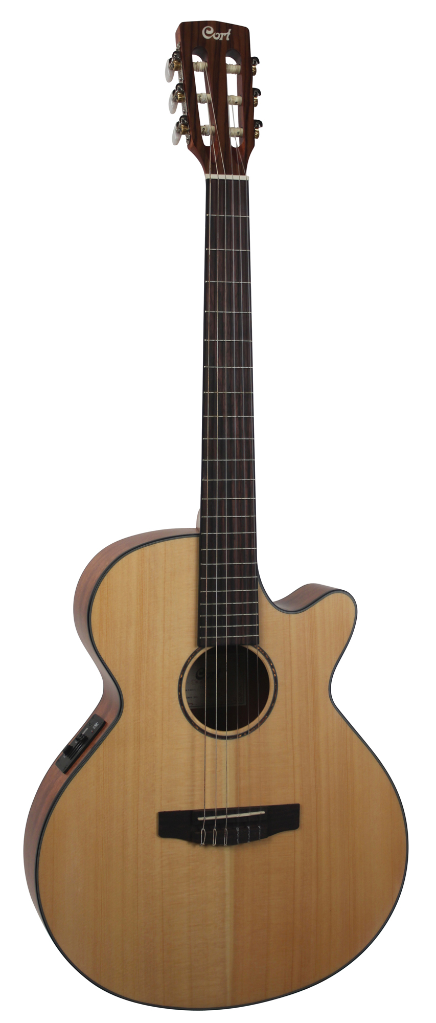 GUITARE ELECTRO CLASSIQUE CORT CEC-3 NATUREL SATINE