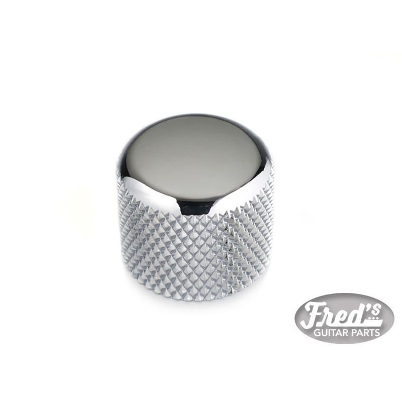 BOUTONS GUITARE SHORT DOME KNOB 15.8 x 19mm CHROME (2pcs)