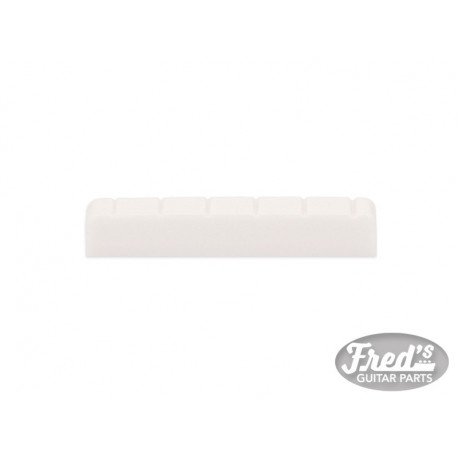 SILLET DE TÊTE POUR GUITARE CLASSIQUE 52 x 10 x 6.2mm PLASTIQUE BLANC