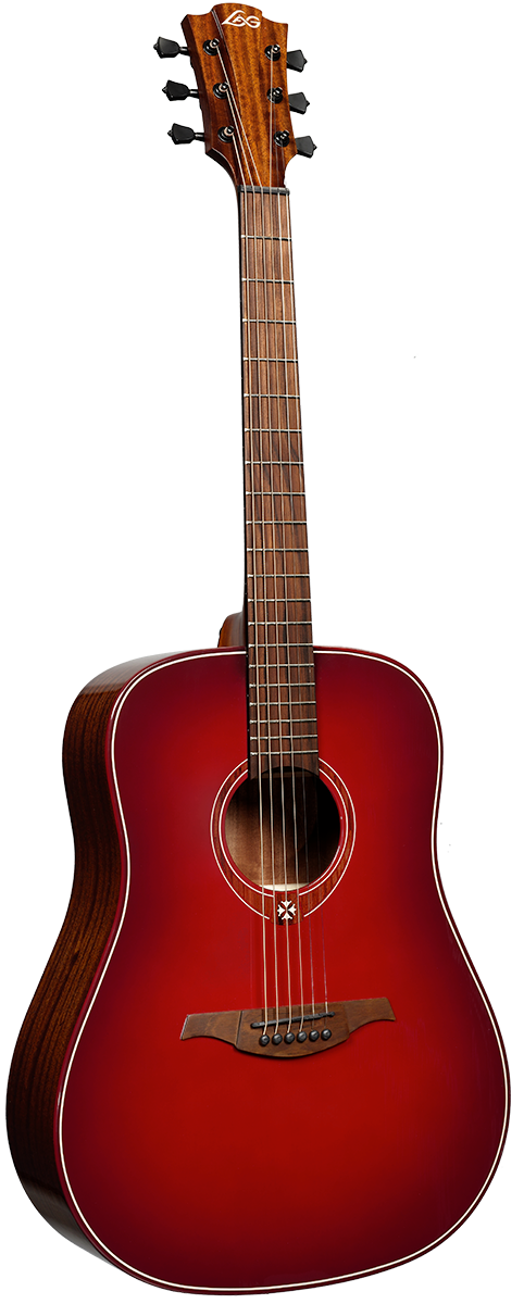 Lâg - T-RED-D T-Red - Tramontane Dreadnought Special Edition Red Burst