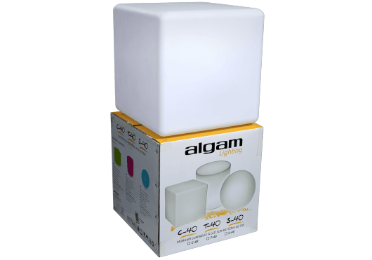 Algam Lighting C-40 Cube de décoration lumineuse - 40 cm