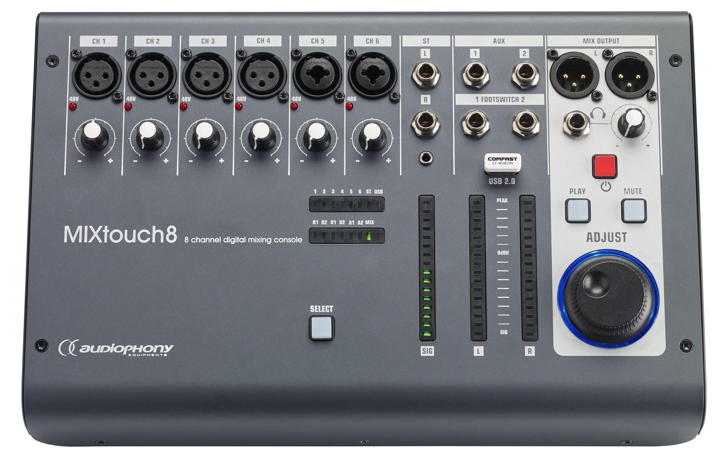 AUDIOPHONY MIXtouch8 - Interface digitale 8 voies avec App et soft