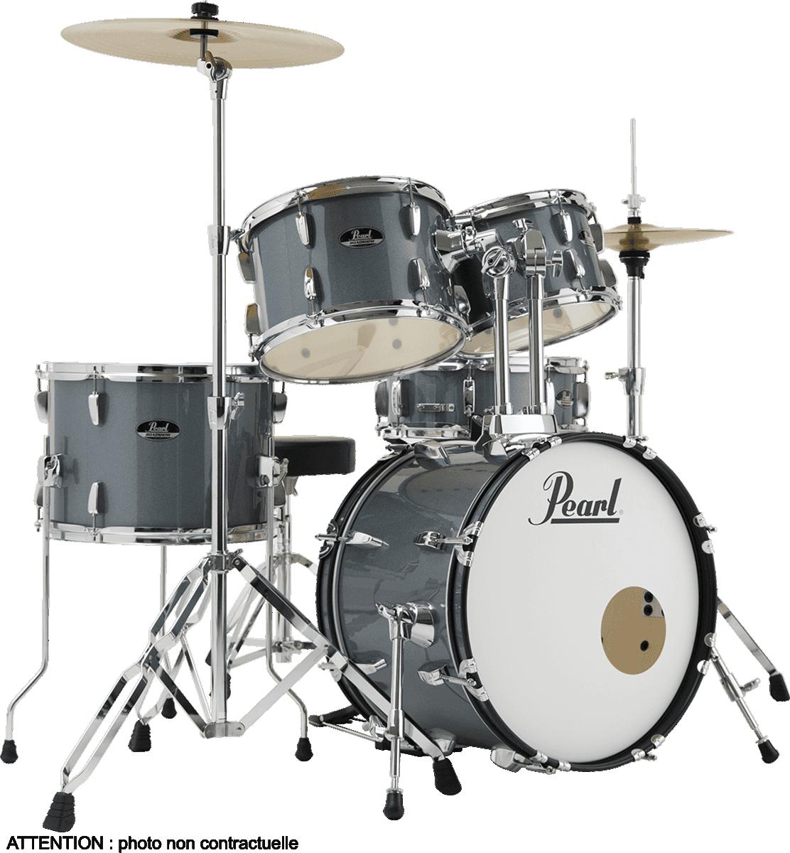 PEARL - RSS585CC-706 Junior 18 5 fûts - Batterie Roadshow junior 18 + pack Sabian Solar Charcoal Metallic