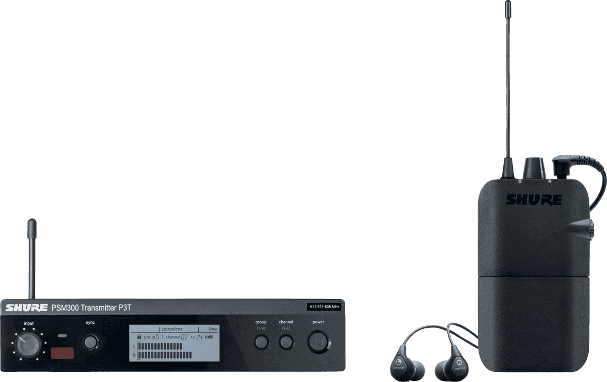 Ear monitor SHURE P3TER112GR-K3E
