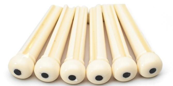 CHEVILLE / BRIDGE PIN PLASTIC IVORY W BLACK DOT (BULK PACK OF 30)