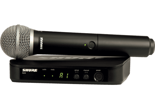Shure -  BLX24E-PG58-M17 Complet simple - Emetteur main PG58 - Bande M17