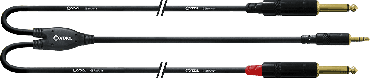 CORDIAL - CFY3WPP-LONG Mini-Jack / Jack - Mini-J./2 J. mono M. Y long - 3m