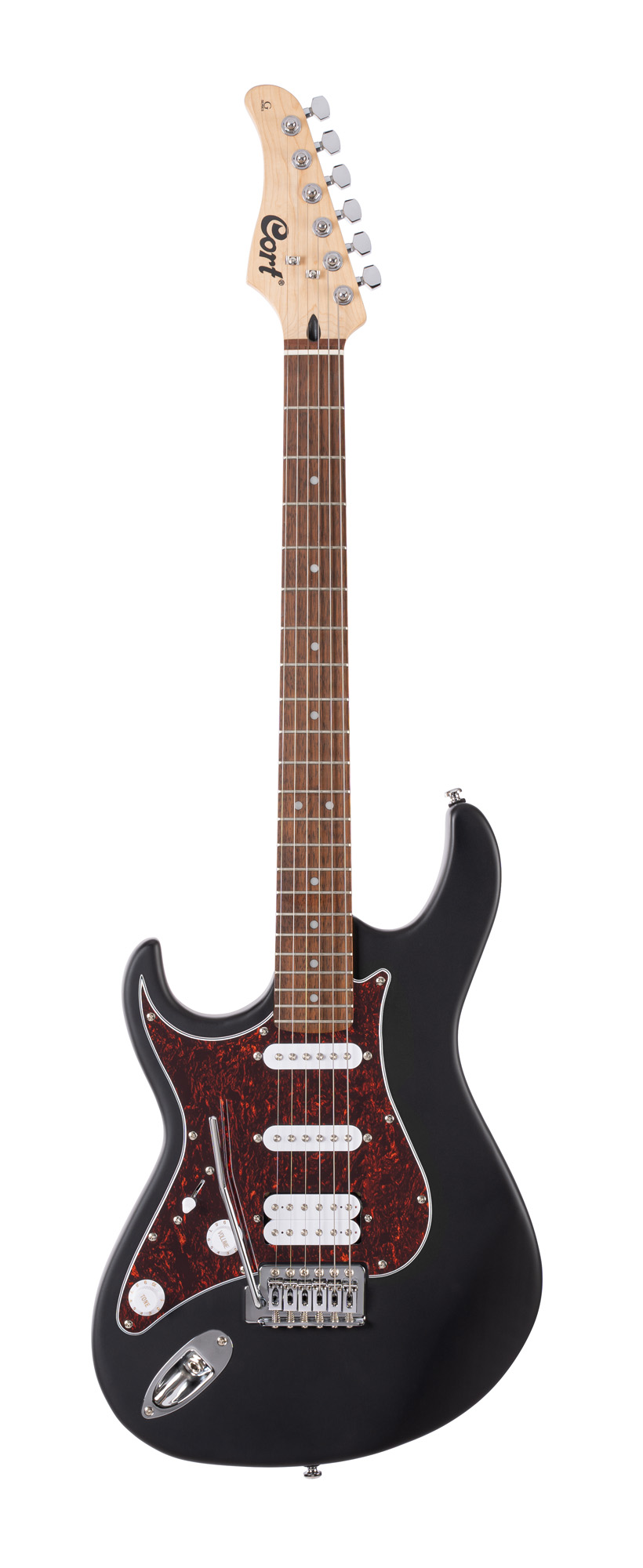 GUITARE ELECTRIQUE CORT G110 NOIR OPEN PORE GAUCHER