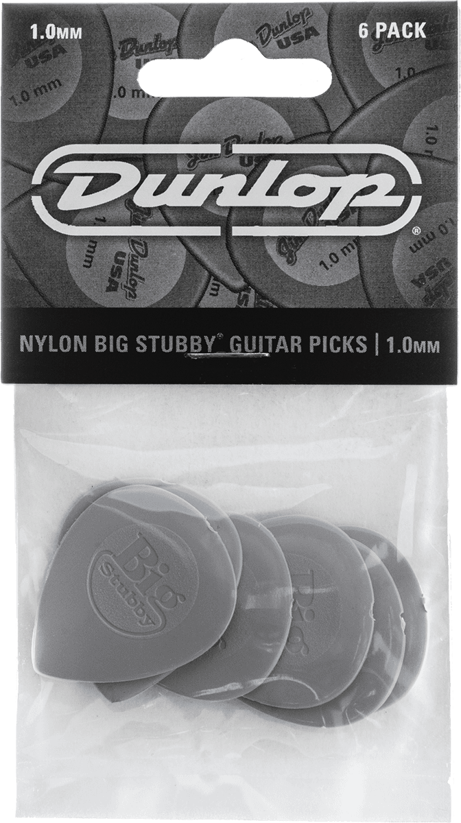 Mediator Big Stubby DUNLOP - 445P10 - Pack de 6, 1,00mm