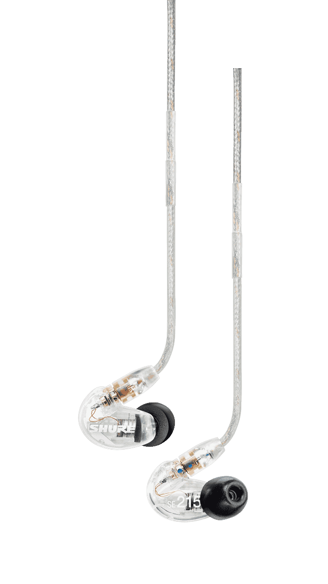 Casque Shure - SSP SE215-CL Dynamique 1 voie translucide