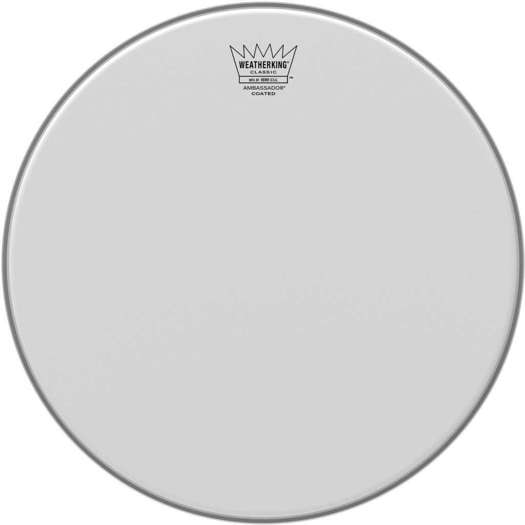 REMO Peau de frappe Ambassador sablée 14 pour batterie vintage ou personnalisée (Classic Fit)