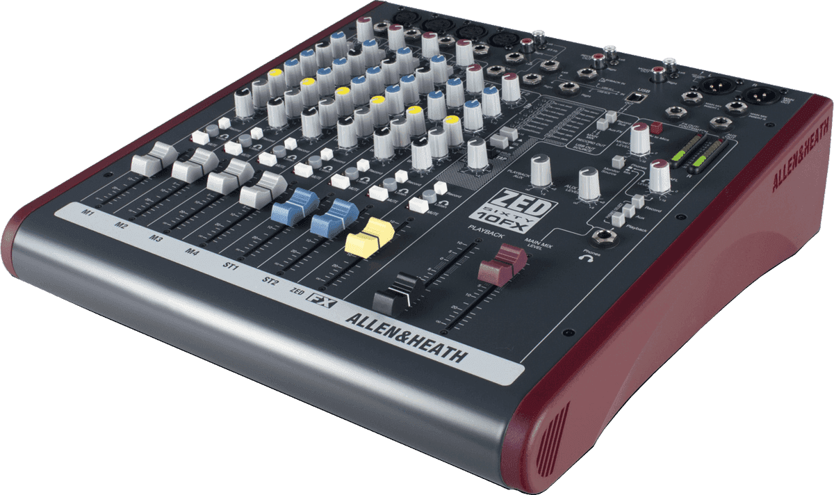 Allen & Heath - ZED60-10FX USB avec effets - ZED-10FX avec faders 60mm