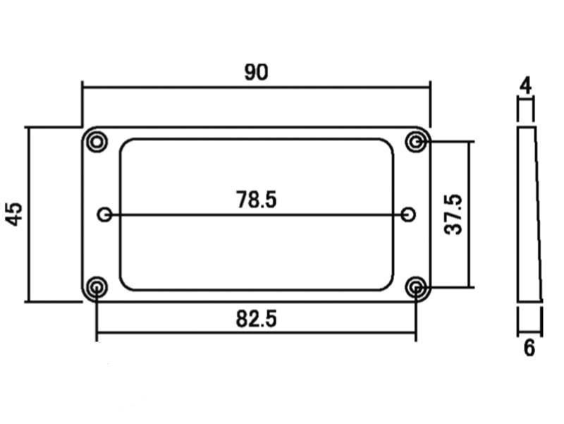Contour micro humbucker crème  base plate - la paire