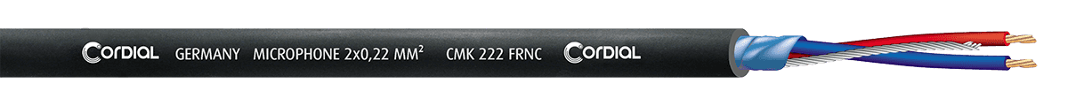 CORDIAL - CMK222BLACK100-FRNC 100m - 2x 0.22mm² noir install. - 100m