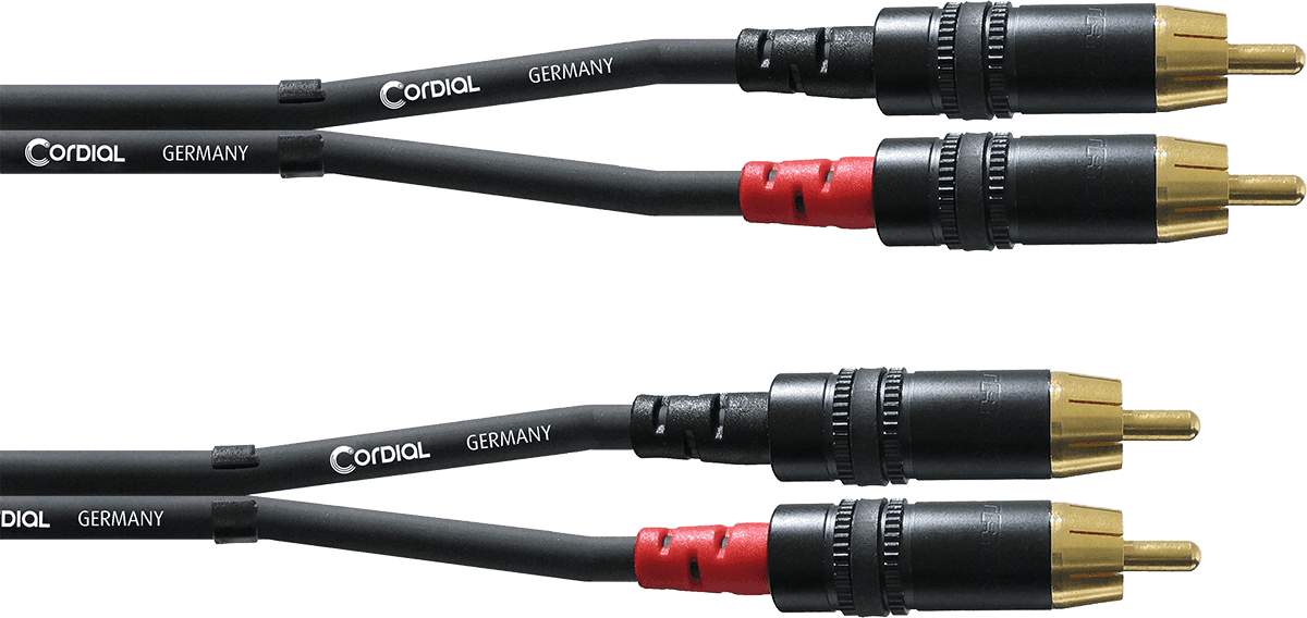 CABLE CORDIAL CFU6CC Câble audio double REAN 2x 2 RCA dorés 6m