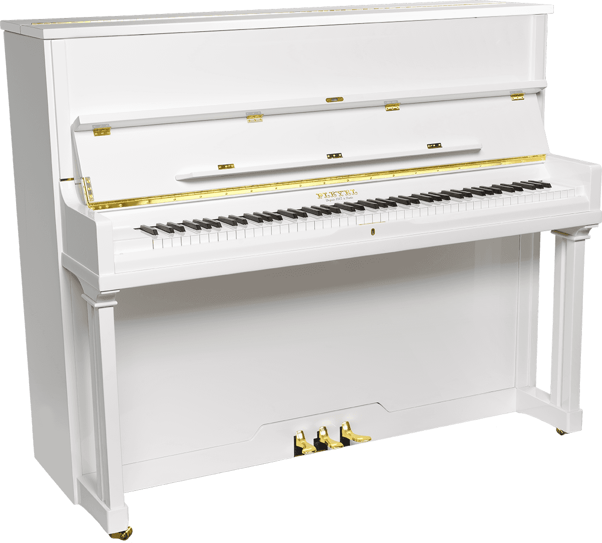 Piano droit PLEYEL P124-WHT