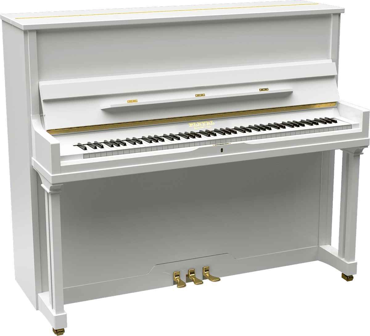 Piano droit PLEYEL P124-WHT