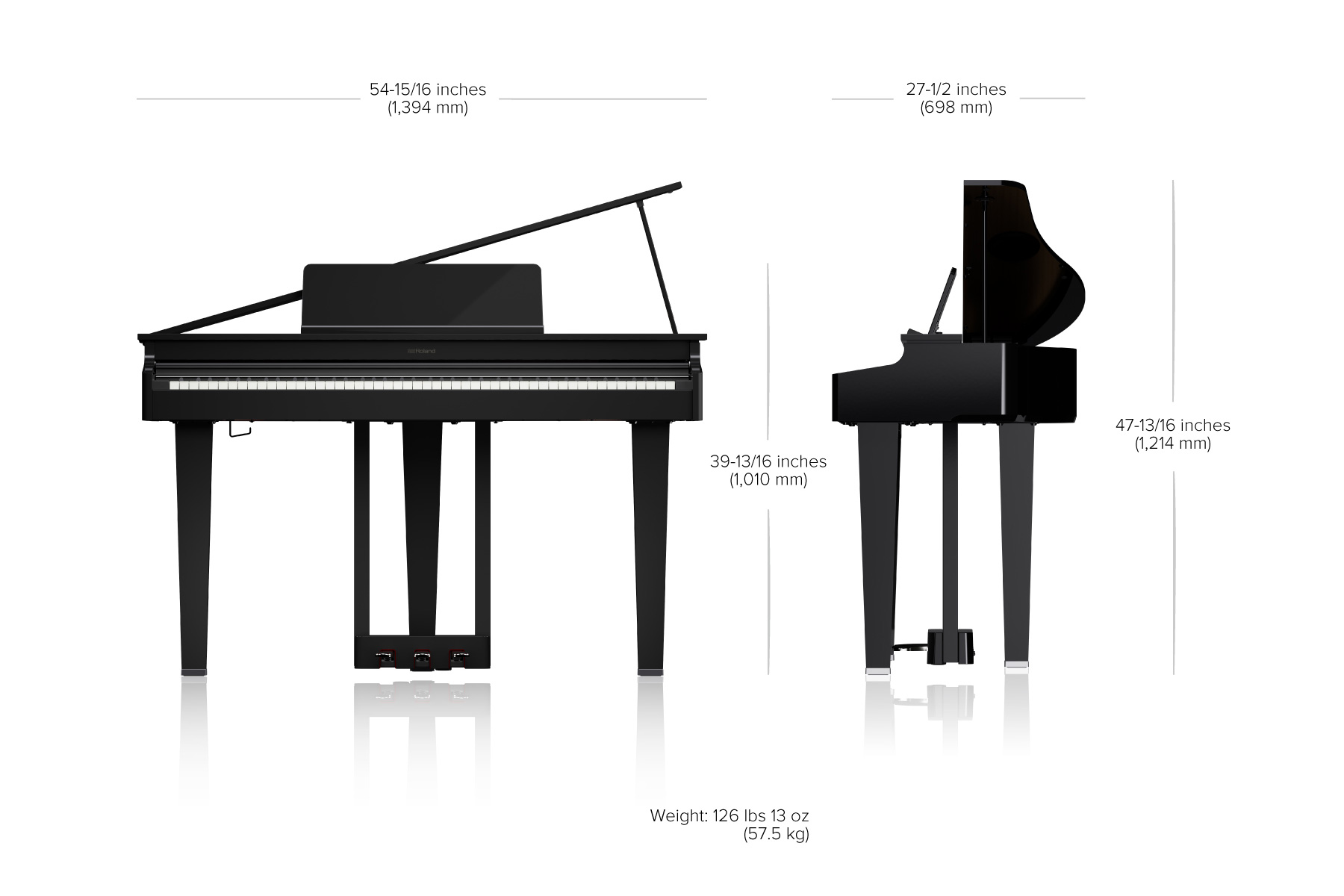 Piano ROLAND GP-3 Polish Noir