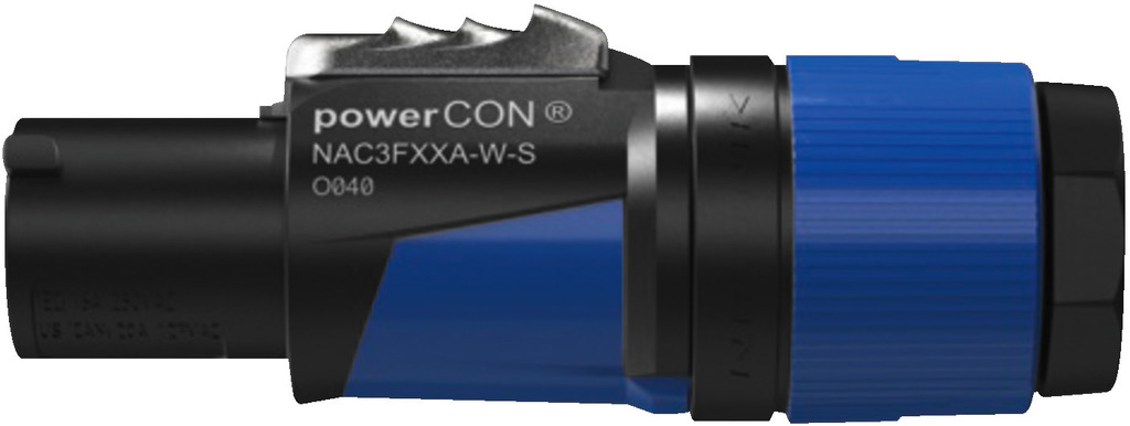 Fiche Neutrik PowerCon inlet entrée (blue) 6-12mm Ø ca