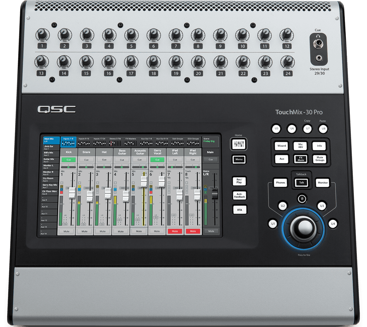 CONSOLE DE MIXAGE NUMERIQUE TOUCHMIX-30PRO - QSC