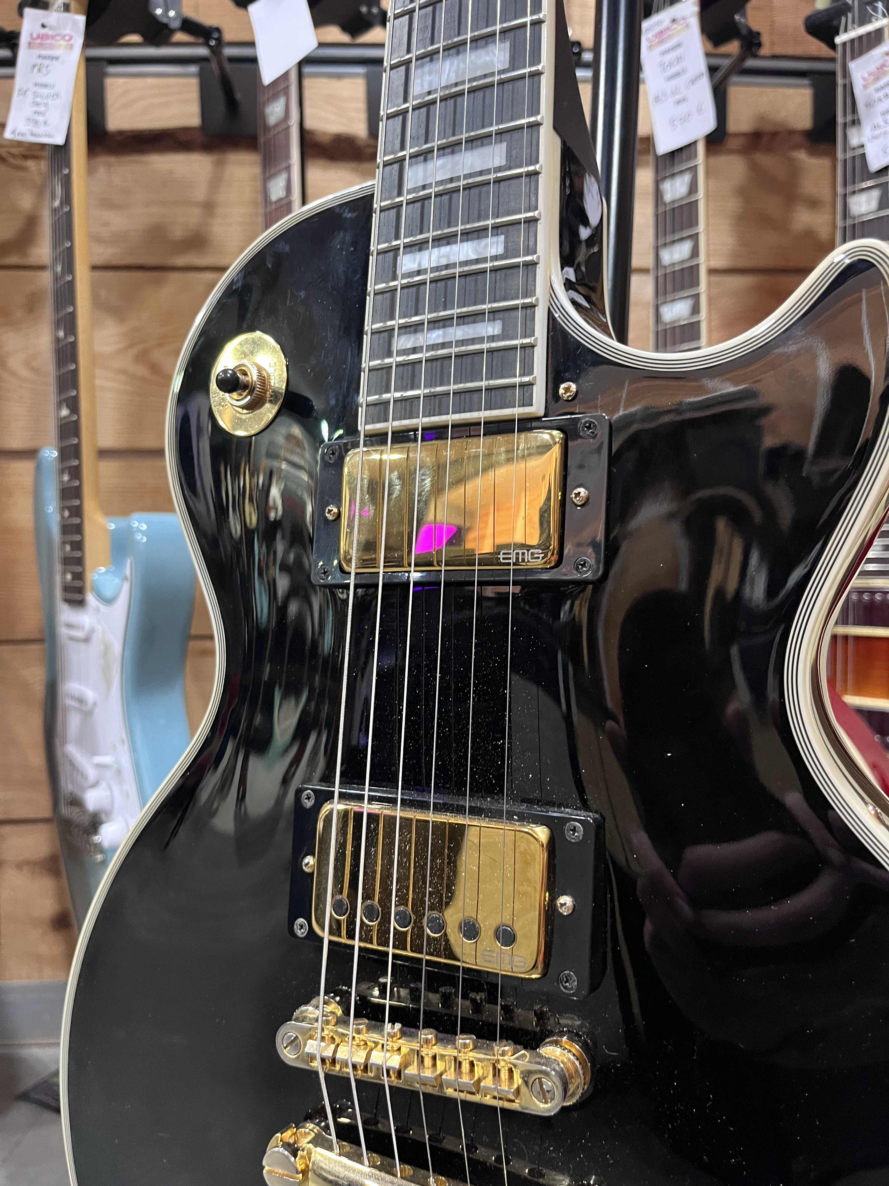 Occasion Epiphone Les Paul Custom Black EMG