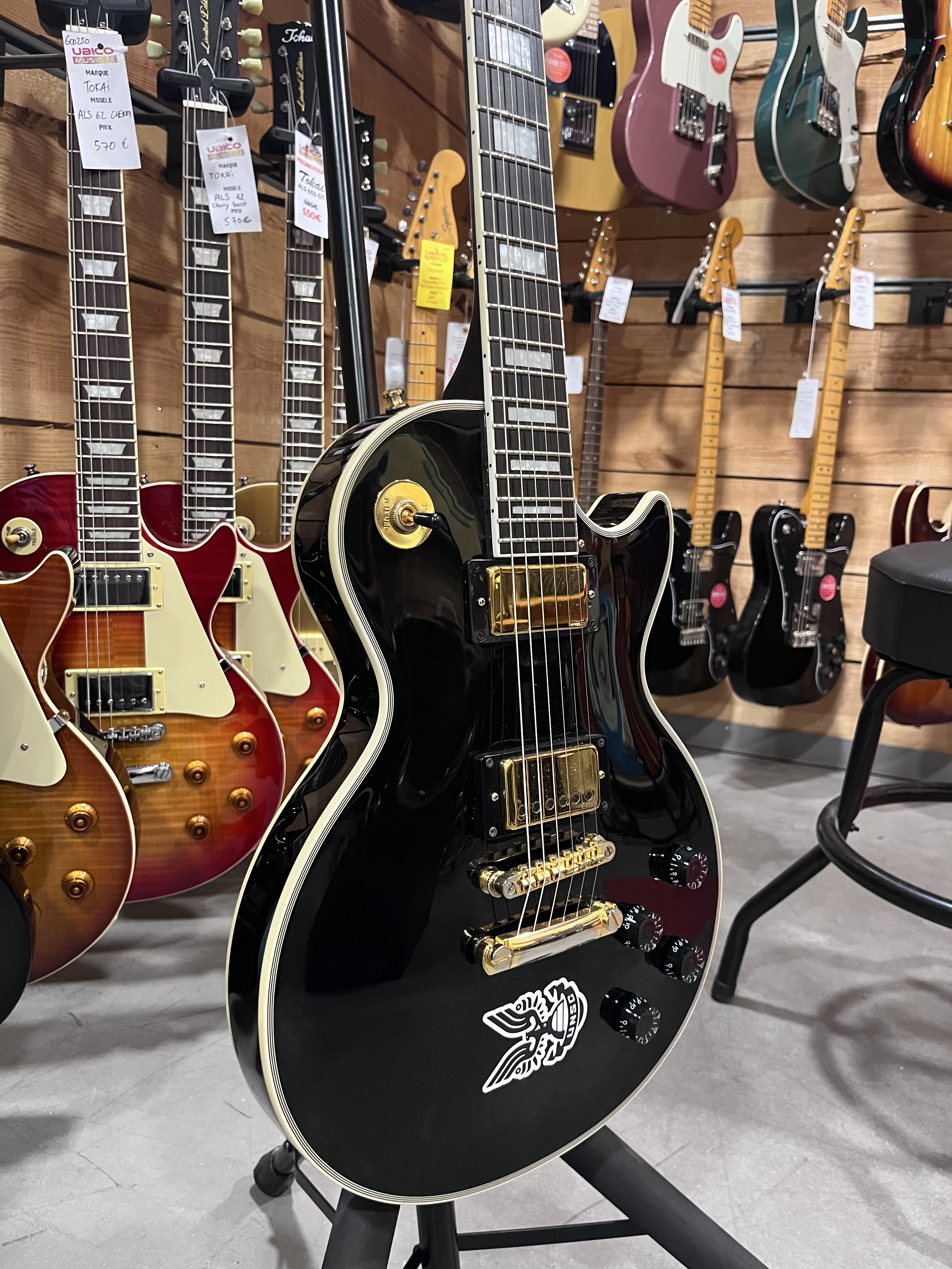 Occasion Epiphone Les Paul Custom Black EMG