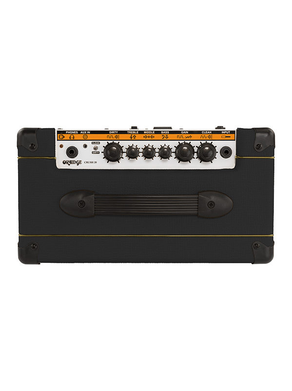 Ampli guitare électrique Orange Combo Crush 20W, HP 8 pouces, 2 canaux - Noir