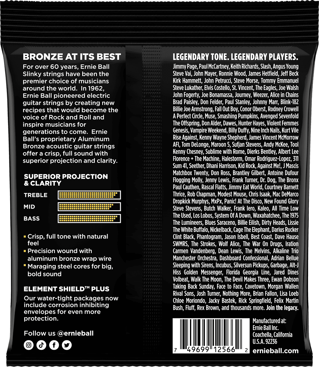 jeu de cordes ERNIE BALL Medium light 12-16-24-32-44-54