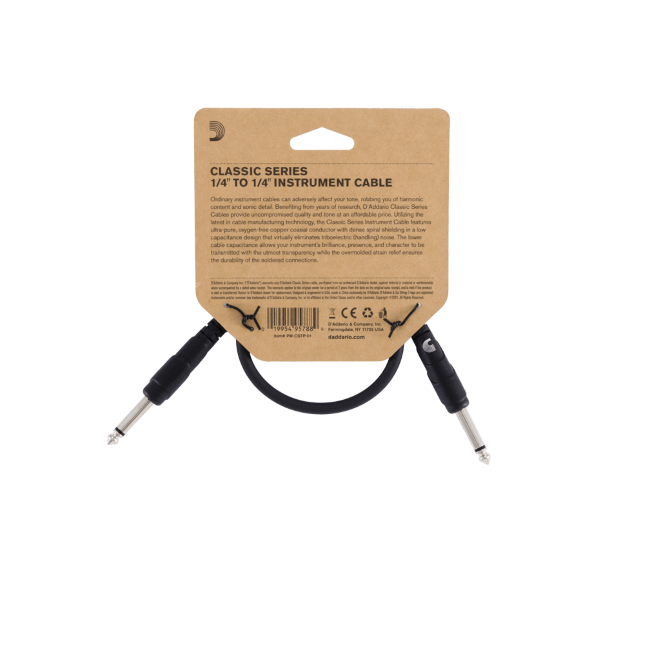Câble patch gamme Classics par D\'Addario, pack de 3, 30 cm