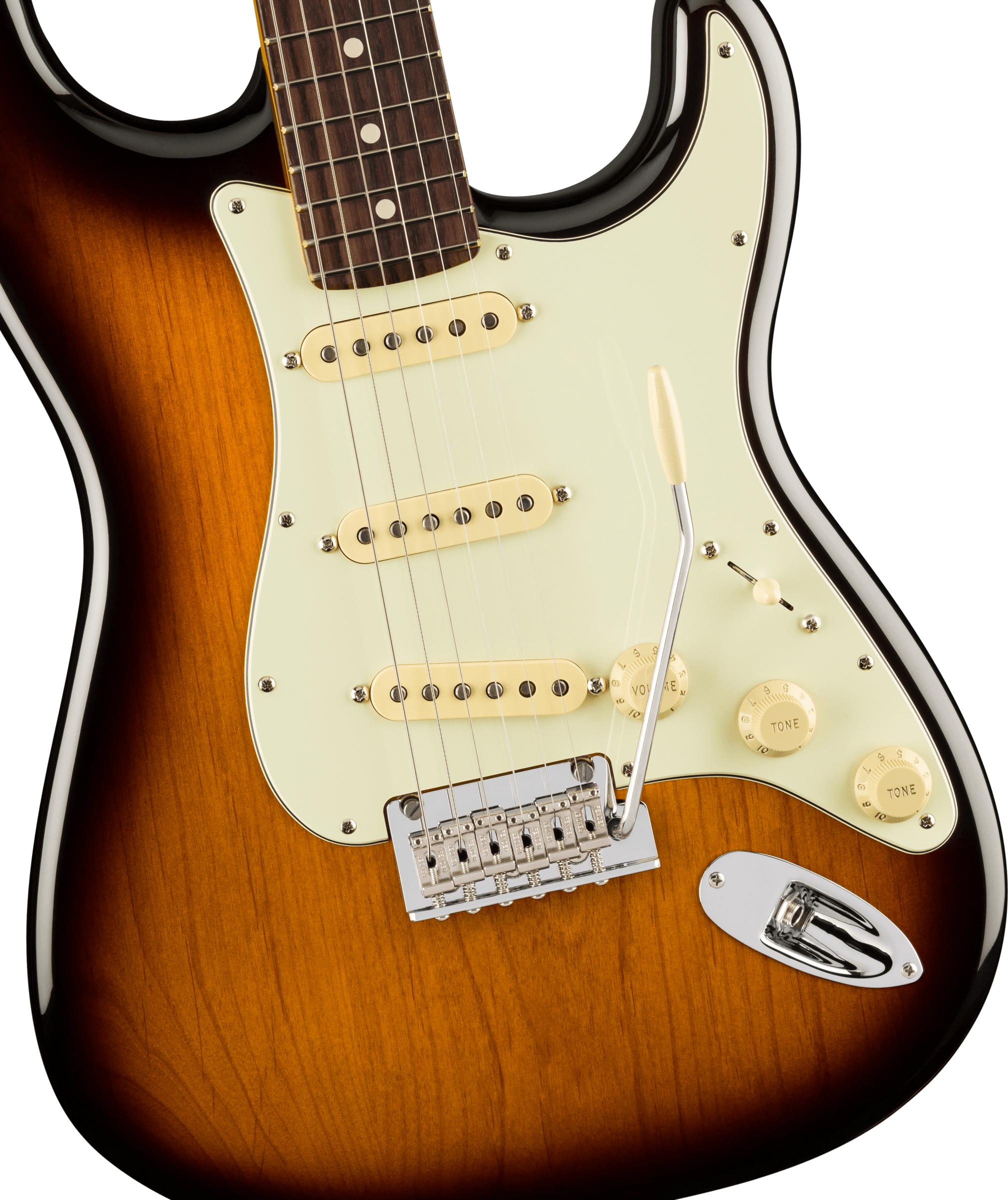 GUITARE FENDER AMERICAN PROFESSIONAL II STRATOCASTER, 70E ANNIVERSAIRE 2 TONS SUNBURST