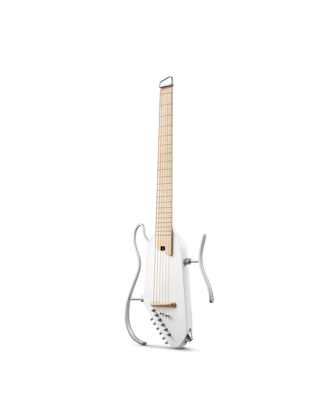 DONNER HUSH-I Pro Travel Guitar White - Guitare folk de voyage avec effets intégrés + housse