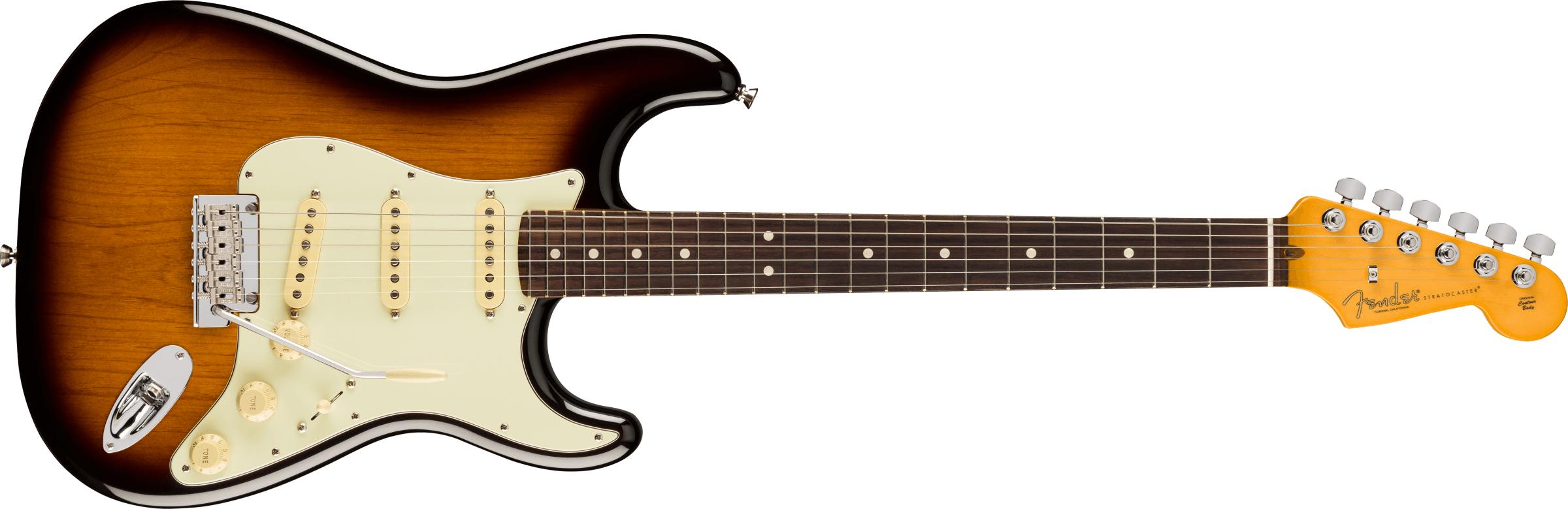 GUITARE FENDER AMERICAN PROFESSIONAL II STRATOCASTER, 70E ANNIVERSAIRE 2 TONS SUNBURST