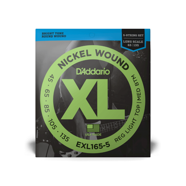 Jeu de Cordes \'Addario EXL165, Custom Light, 45-135