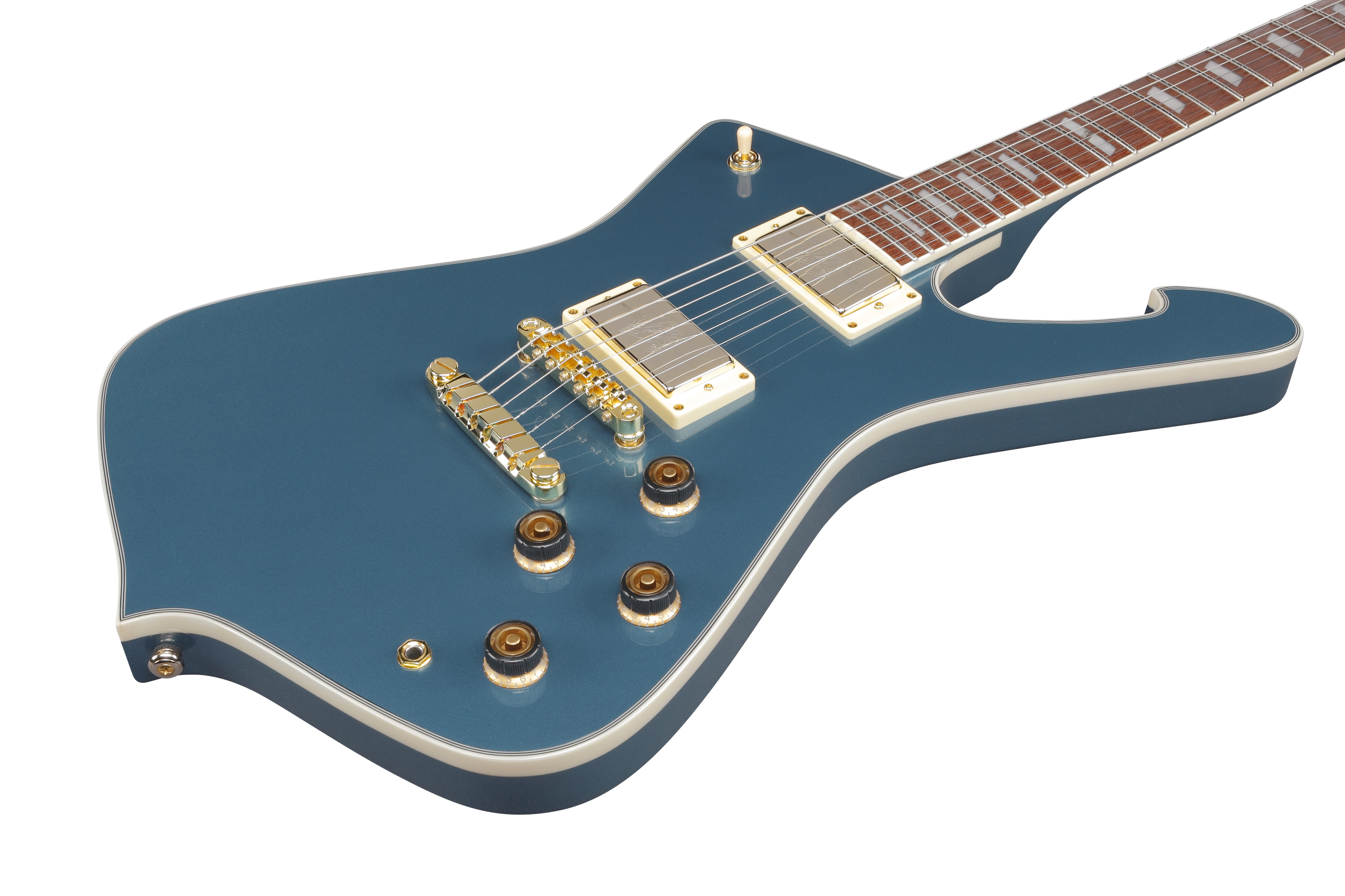 Guitare électrique Ibanez IC420-ABM Antique Blue Metallic avec housse