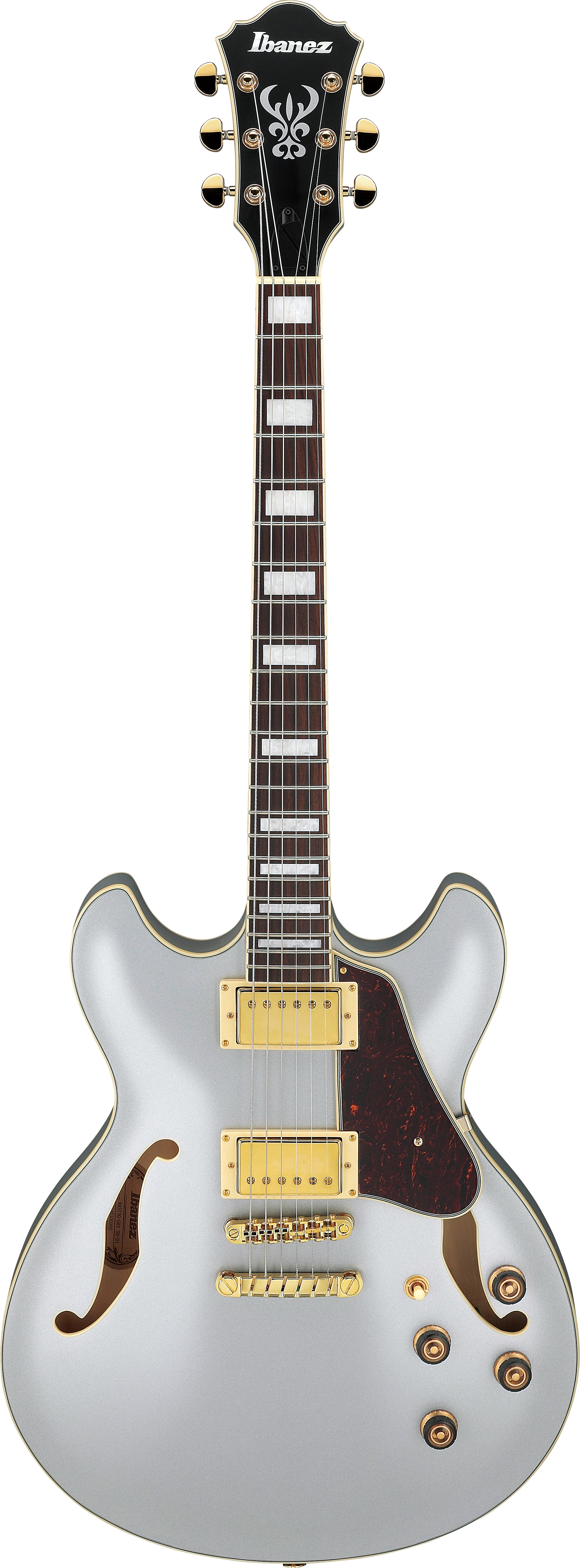 Ibanez AS73GMSF semi hollow Moonstone Silver Flat