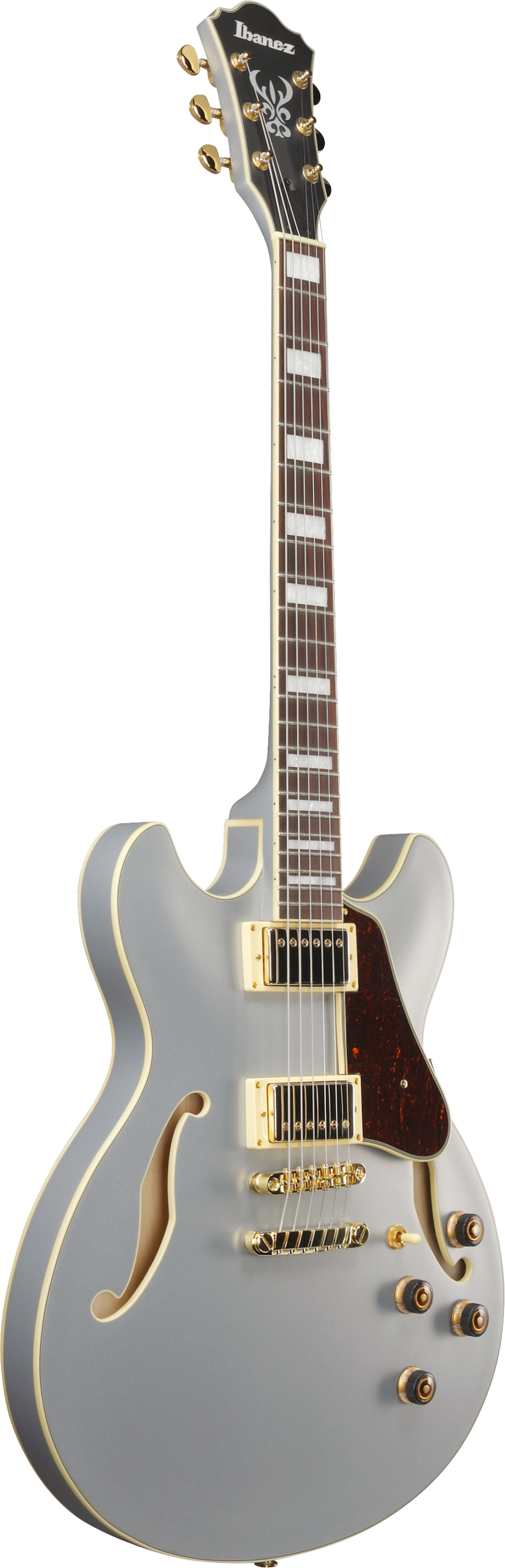 Ibanez AS73GMSF semi hollow Moonstone Silver Flat