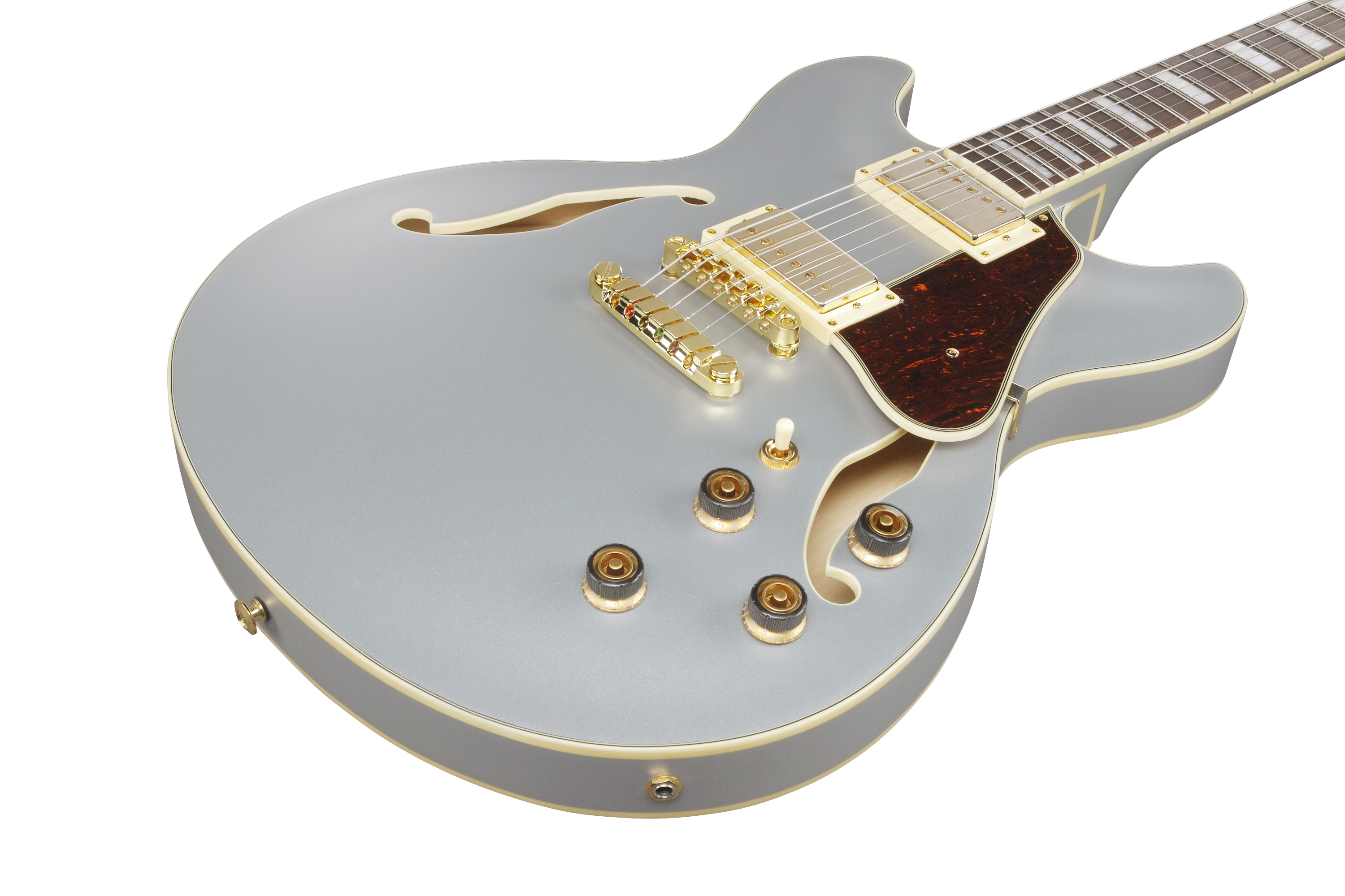 Ibanez AS73GMSF semi hollow Moonstone Silver Flat