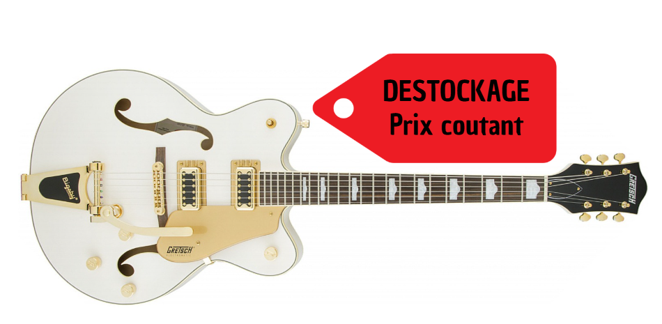 Gretsch G5422TG Snowcrest White Electromatic® Hollow Body Double-Cut with Bigsby® and Gold Hardware