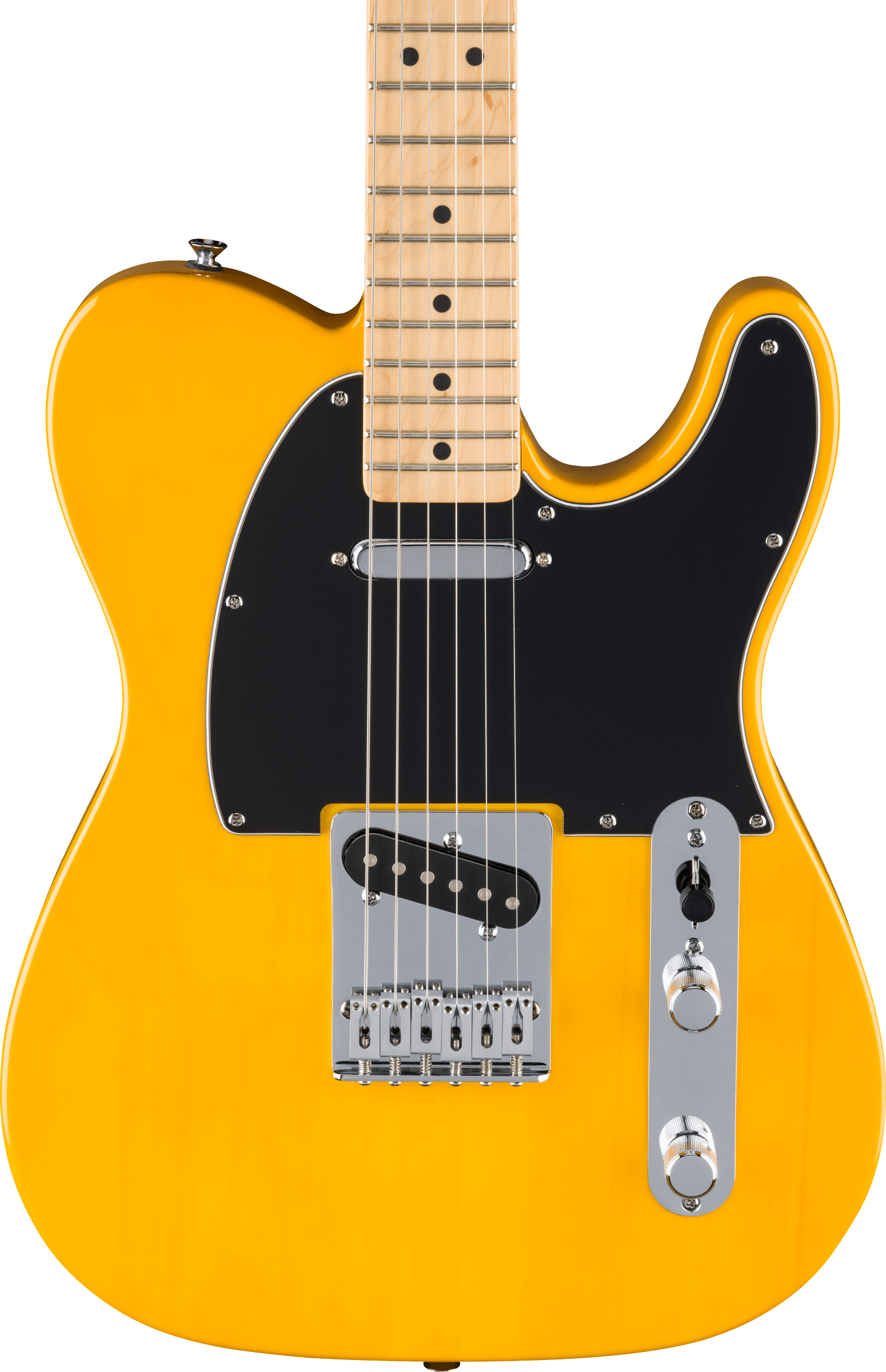 Guitare Fender Standard Telecaster®, Maple Fingerboard, Black Pickguard, Butterscotch Blonde