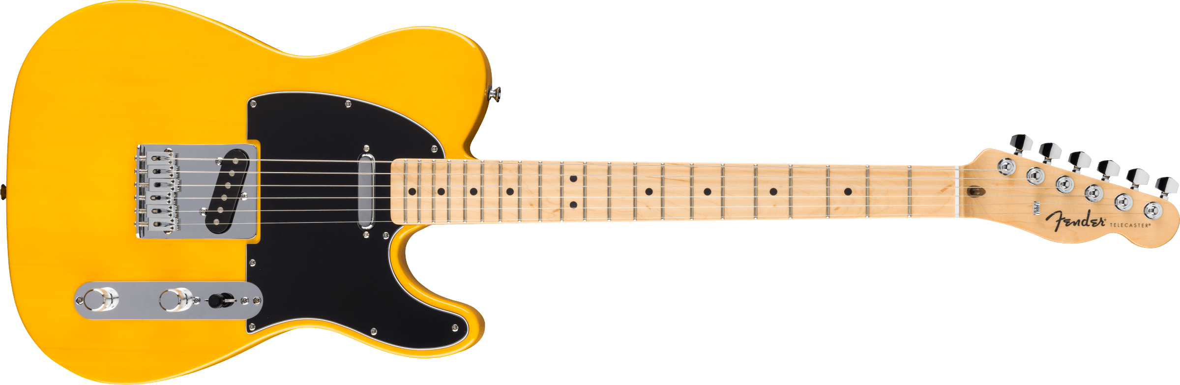 Guitare Fender Standard Telecaster®, Maple Fingerboard, Black Pickguard, Butterscotch Blonde