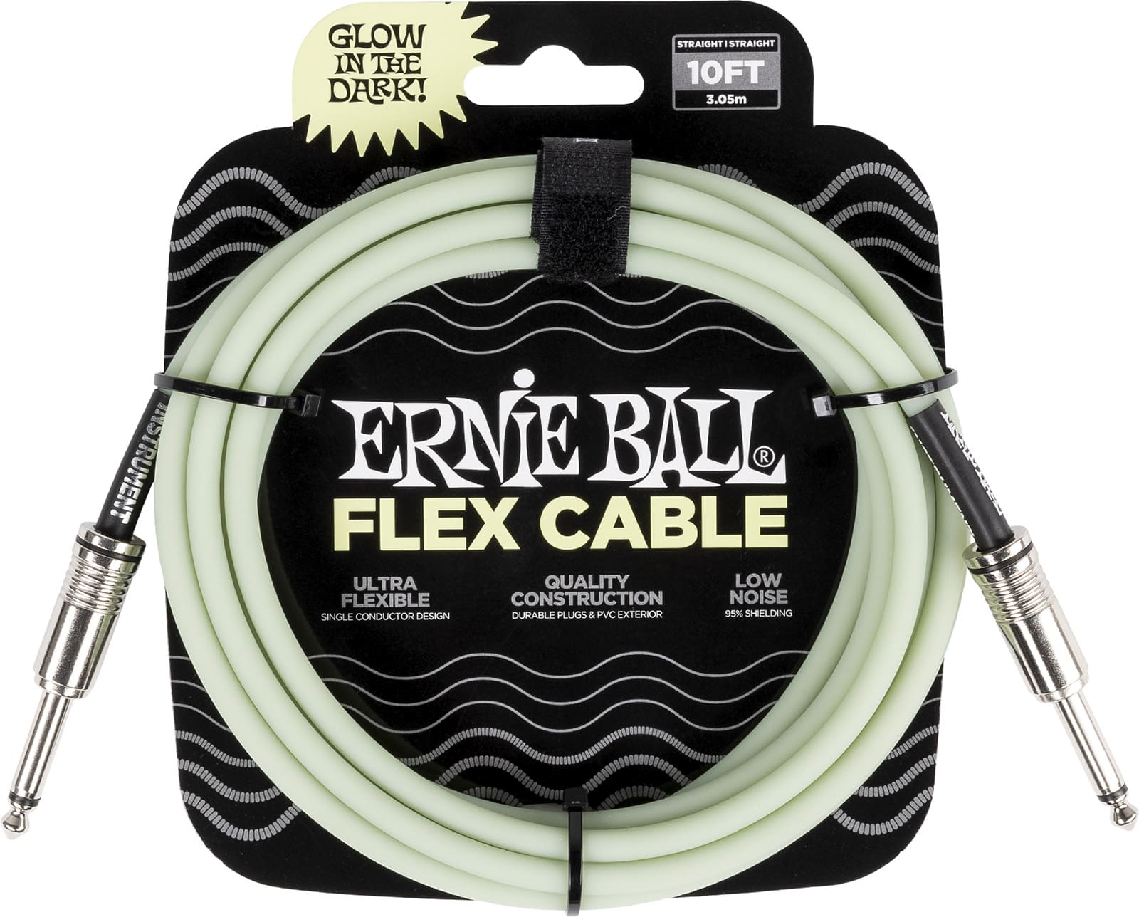 Flex cable ERNIE BALL 6436 Jack/jack 3m phosphorescent