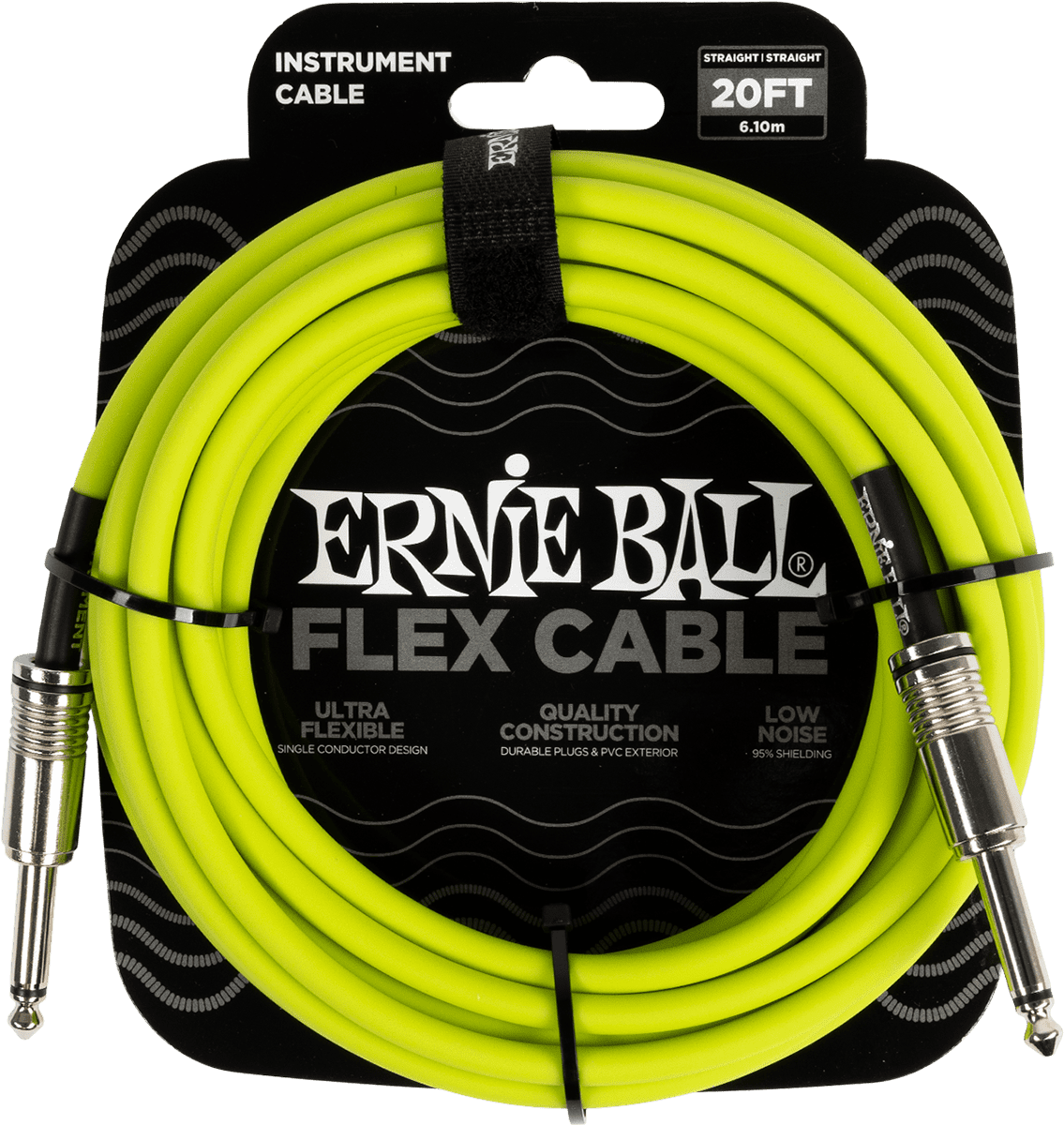 Flex cable ERNIE BALL 6419 Jack/jack 6m vert