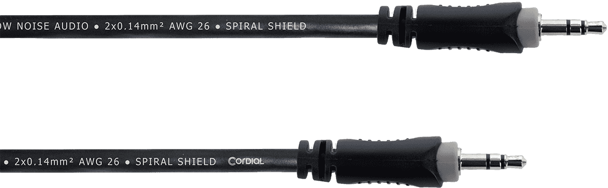 CORDIAL ES3WW Mini-Jack Câble stéréo fiches 3,5 mm contacts nickel 3 m