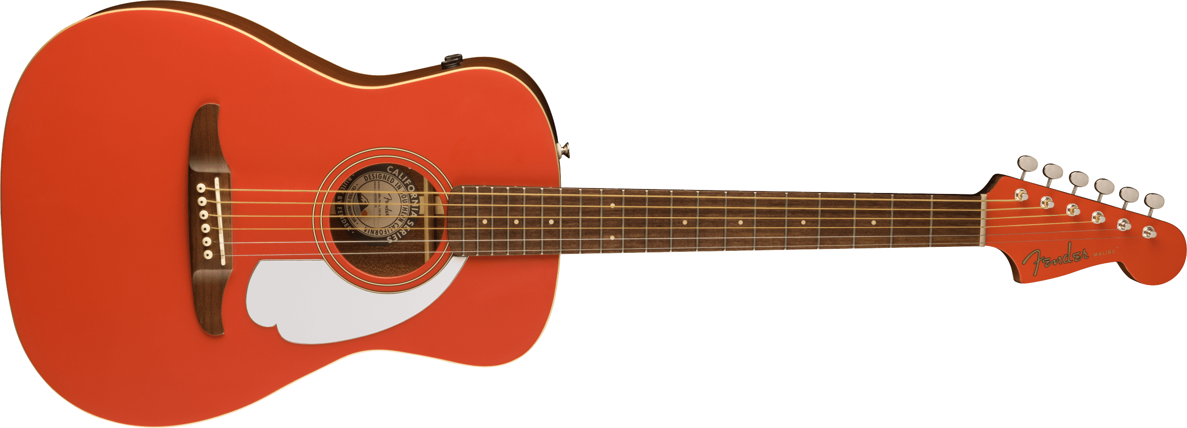 Guitare FENDER Malibu Player, Walnut Fingerboard, White Pickguard, Fiesta Red