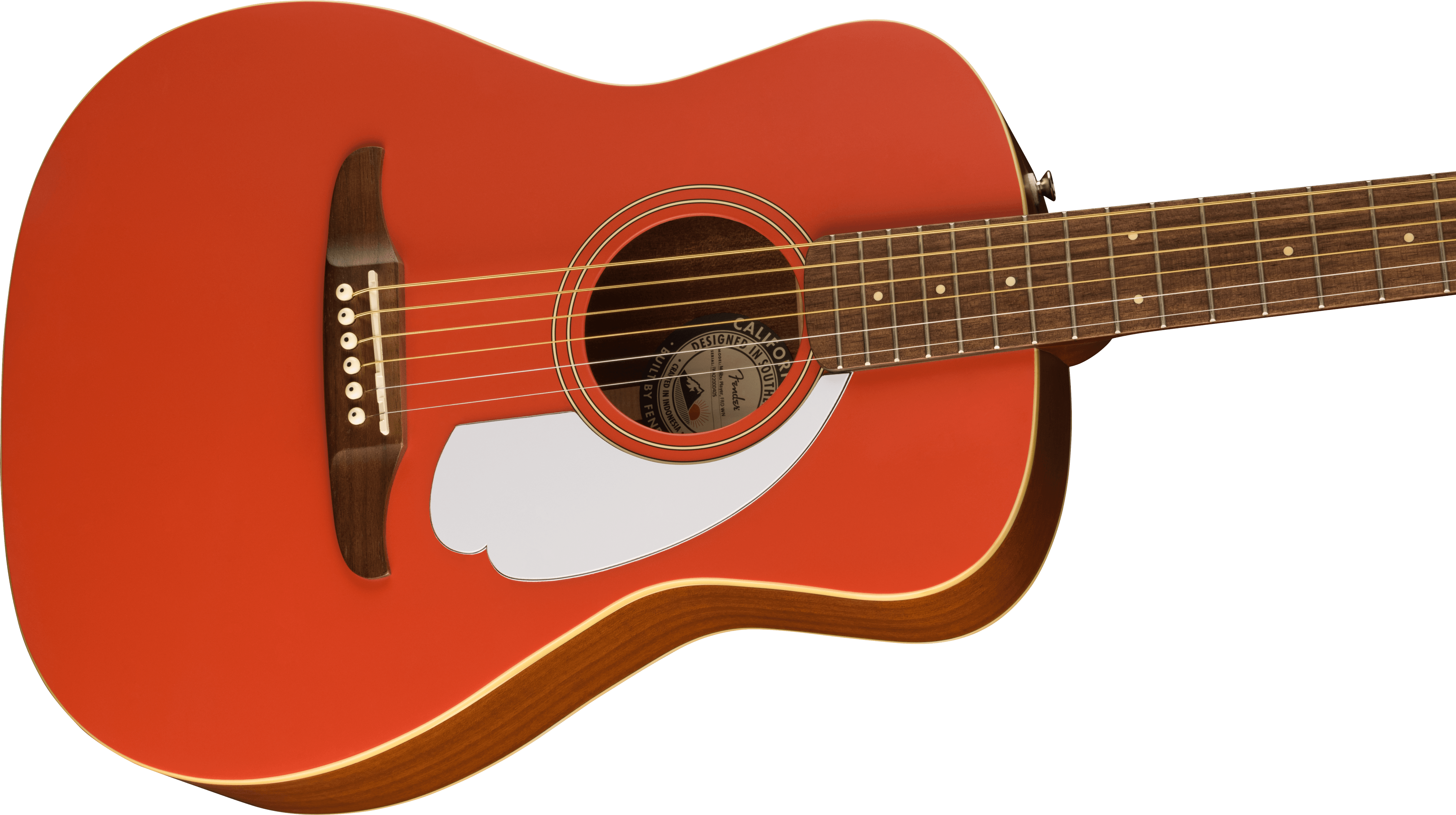 Guitare FENDER Malibu Player, Walnut Fingerboard, White Pickguard, Fiesta Red