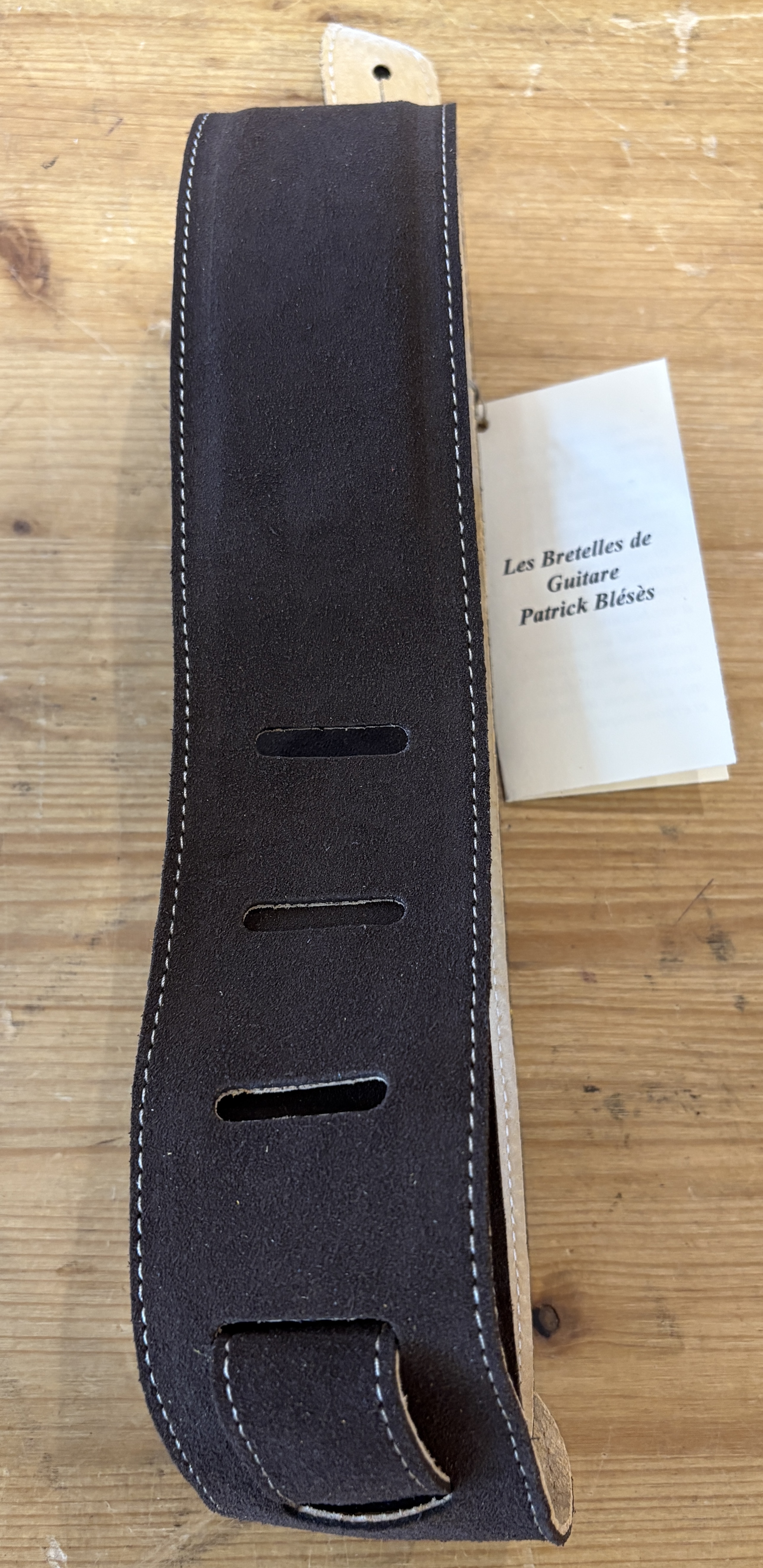 SANGLE PATRICK BLESES - BG35M VELOURS MARRON