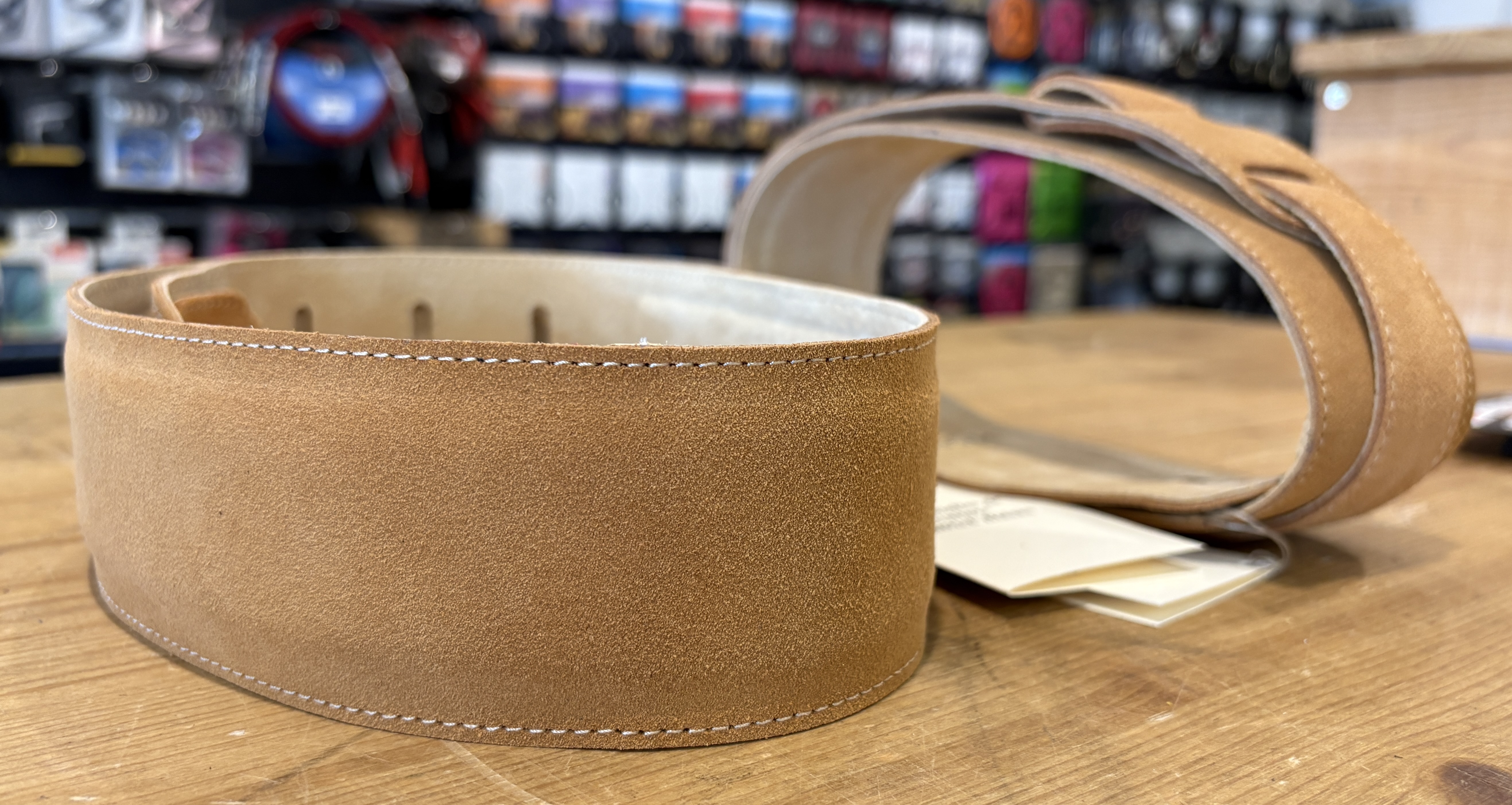 Sangle Patrick Bleses BG35M Velours Camel